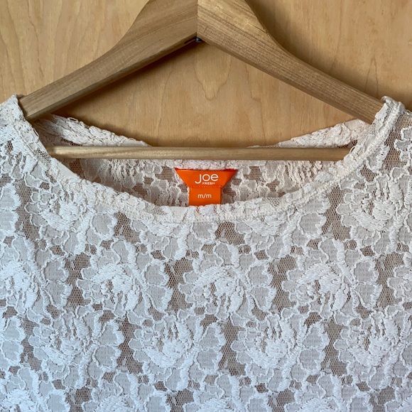 JOE FRESH Cream Lace Top - Picture 4 of 9